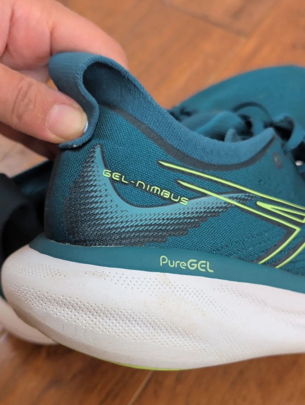 Asics Gel Nimbus 25 Ink Teal Lime Running Shoes
